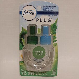 FEBREZE PLUG Morning Dew Scented Oil Refill BNIP 1st Day Fresh for 50 Days